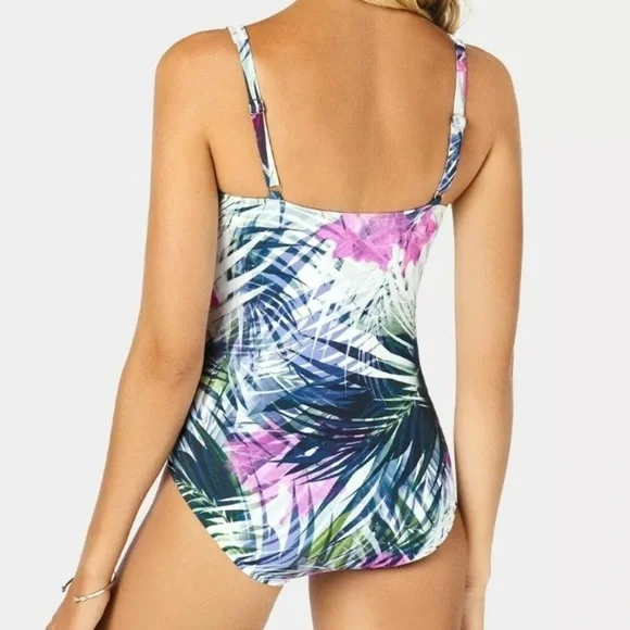 SWIM Solutions Tropical Beaded One Piece Swimsuit - Picture 2 of 5